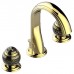 THG Marquise porcelaine noire Смеситель для раковины, 3 отв., цвет: золото/черный фарфор. A7F-F01-151