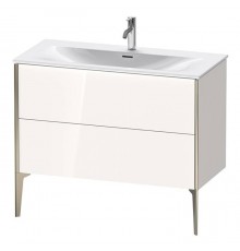 Duravit XViu Тумба подвесная 101x48x59.1см, с раковиной, 2 ящика, цвет: белый глянцевый/champagne matt. 2344100000,  XV9714B1,  XV43030B122