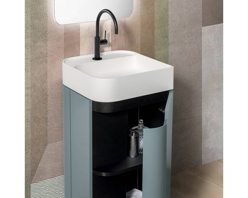 Oasis Profilo Композиция №22 Комплект мебели 45х45х h200см., напольный, цвет: Avio matt/Белый матовый/Хром.