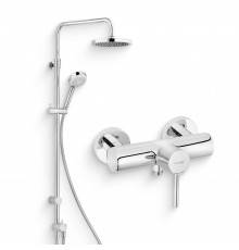 Душевой комплект Смеситель для душа Kludi Bozz 388310576 хром + Стойка Logo dual shower system 6809305-00