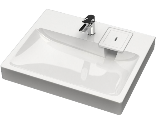 Раковина Bauedge Hotel MY2003 60х50 см, белая, с кронштейнами