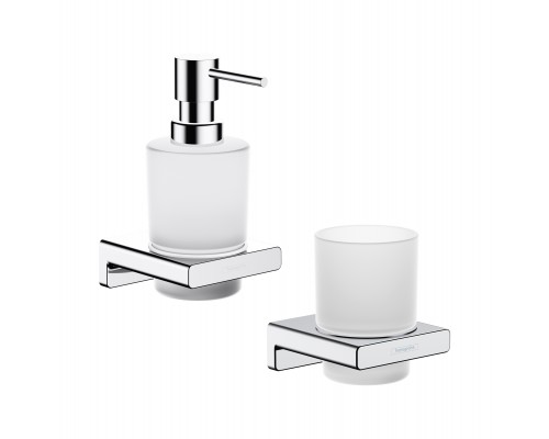 Набор Стакан Hansgrohe AddStoris 41749000 хром + Дозатор 41745000 хром