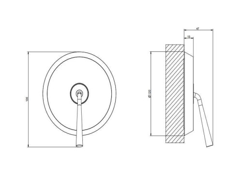 Gessi Cono Встраиваемый однорычажный смеситель на 1 выход, цвет: хром. 45054#031