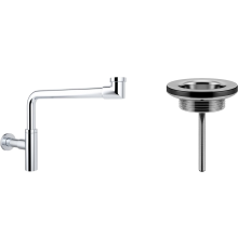 Сифон для раковины Wellsee Drainage System 182124005, с универсальным выпуском, хром