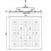 BOSSINI DREAM-XL CUBE Верхний душ 1000 x 1000 мм, с 12 LED (белый), блок питания/управления, цвет: хром. WI0383.030