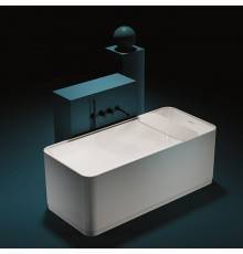 Gruppo Treesse Cross Ванна отдельностоящая 160х73х60 см., с сливом-переливом и сифоном, Solid Surface, цвет: белый глянцевый. V396BL