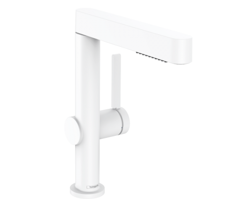 HG 76 063 700 Finoris Смеситель для раковины 229 мм, PushOpen, выдвижной Г излив, 2 режима, 5 л/мин 76063700