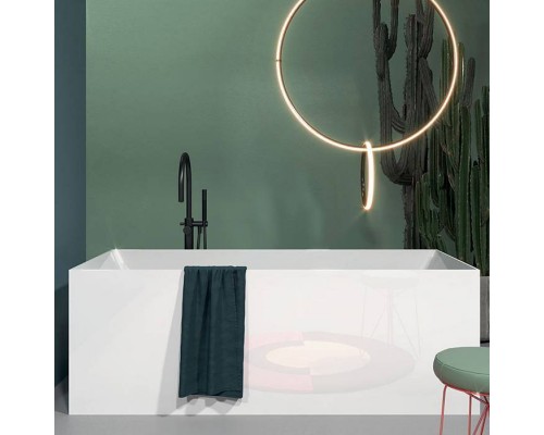 Gruppo Treesse Ilia Ванна 170x75xh60 см. прямоугольная отдельностоящая акриловая, со щелевым переливом, цвет: белый. V375BL