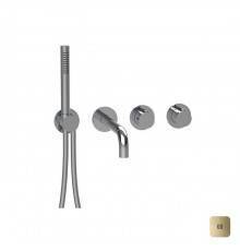 Almar Modular Смеситель для ванны, настенный, термостатический, цвет: Gold Polished PVD. E180135.GO