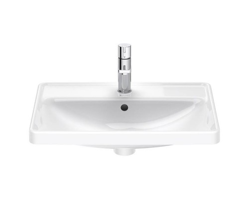 Duravit D-Neo Раковина 60х40см., встраиваемая сверху, с переливом, 1 отв., цвет: белый. 0357600027