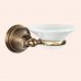 TW Harmony 106, подвесная мыльница, керамическая белая, цвет: бронза. TWHA106br