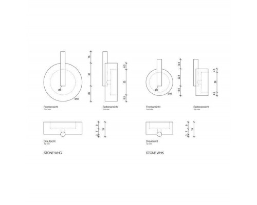 Decor Walther Black Stone WHG Крючок подвесной, цвет: черный матовый / сталь матовая . 0972765