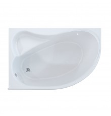 Акриловая ванна Мирсант Ялта 130x90 см, угловая, левая, пристенная, белая, асимметричная, с сиденьем