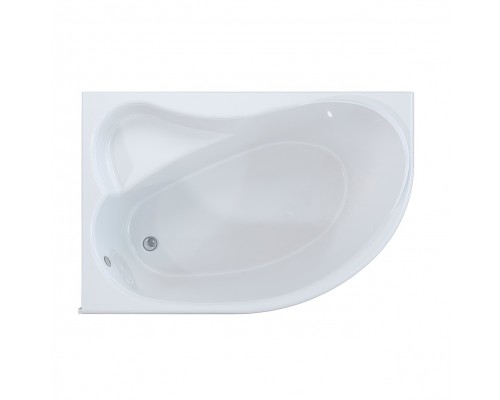 Акриловая ванна Мирсант Ялта 130x90 см, угловая, левая, пристенная, белая, асимметричная, с сиденьем