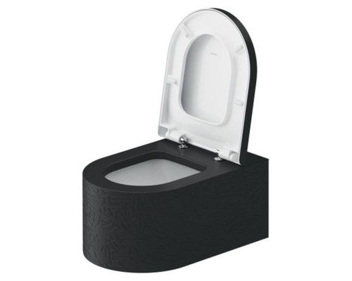 Duravit Millio Унитаз подвесной, 37х57см.,  декор Pattern, крепление в компл., цвет: темно-серый матовый. 250609FE