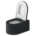 Duravit Millio Унитаз подвесной, 37х57см.,  декор Pattern, крепление в компл., цвет: темно-серый матовый. 250609FE