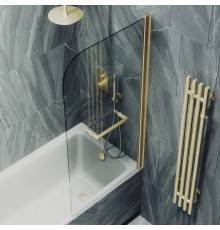Шторка на ванну Maybahglass MGV-776-3, 60x140, профиль золото, стекло прозрачное