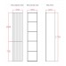 TW Shape подвесной пенал 170х32х35см, 2 двери петли справа, 3 стеклянные полочки, 1 несъемная, цвет: белый матовый RAL9003. SHAP170 Bi.mat DX