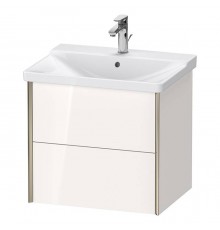 Duravit XViu Тумба подвесная 61x46.9x56.5см, с раковиной, 2 ящика, цвет: белый глянцевый/champagne matt. 2332650000,  XV41150B122