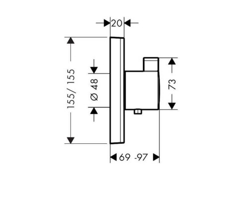Hansgrohe ShowerSelect Термостат, СМ, цвет: матовый белый. 15760700