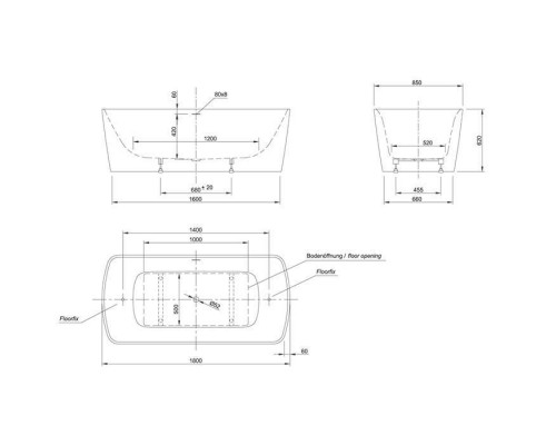 Knief Cosy Ванна отдельностоящая 180x85x60см, без слива-перелива, цвет: белый. 0100-091-06,  0100-279-06