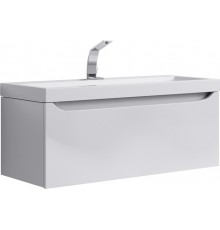 AQ Ver.01.10/W Верона Тумба под умывальник подвесная, 1 ящик + полка, Белый, 1000х460х400 мм Ver.01.10/W