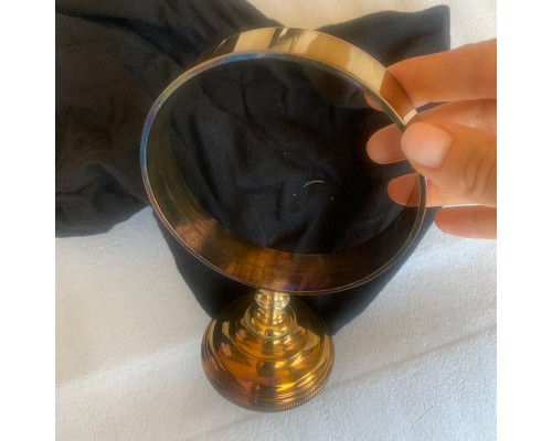 DevonDevon Gemstone Ерш для унитаза, подвесной в керамической колбе, цвет: античная латунь/белый. GEM720-OTS