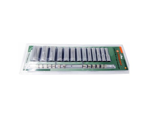 Набор головок торцевых глубоких MAXI-DRIVE 1/2"DR на держателе, SAE7/16--1-1/4", 13 предметов