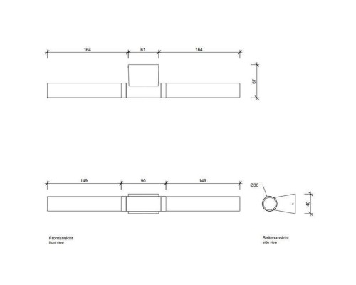 Decor Walther Line 20 Светильник для зеркала 4x6.5x39см, 2x G9max. 60W, цвет: хром. 0413300
