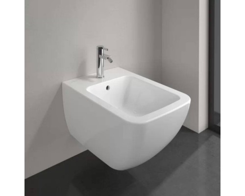 VilleroyBoch Venticello Биде подвесное 37.5х56х28.5см., 1 отв., цвет: альпийский белый. 44110001