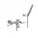 Nicolazzi Mac Kinley 05 Смеситель для ванны с 2мя ручками, с переключателем ванна/душ, + комплект руч. душа, цвет: хром. 2202CR29