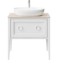 Тумба под раковину Kerama Marazzi Plaza Classic Neo 80 с органайзером, белая матовая