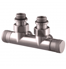 Узел угловой SR Rubinetterie Tondera 50 мм, запорный 1/2 х3/4Е, цвет матовый никель 0699-1500NSE0