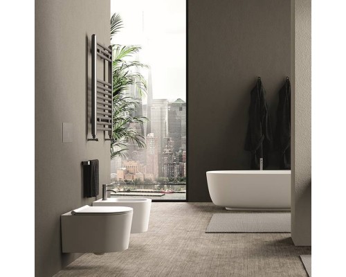 Alice Form Унитаз 50х35см., подвесной, безободковый, с сиденьем и крышкой с микролифтом, с набором для крепления, цвет: белый глянцевый. 22300101SET