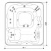 Jacuzzi Lodge L Минибассейн 223x211см, отдельностоящий, c г/м Hydro+Blower, утеплитель Eco Shield, панель Sillwer wood, цвет акрила: Platinum. LODL1033311