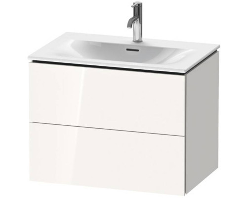 Duravit L-Cube База подвесная 72x48.1x55см с раковиной, 2 ящика, цвет: глянцевый белый. LC630602222,  23447300001