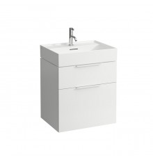Laufen Kartell Тумба с раковиной, 59.5х45.5х61.5см, с 2 выдвиж. ящиками, с сифоном, подвесная, покрытие LLC, цвет: белый глянцевый. 4.0756.6.033.631.1,  8.1033.3.400.104.1
