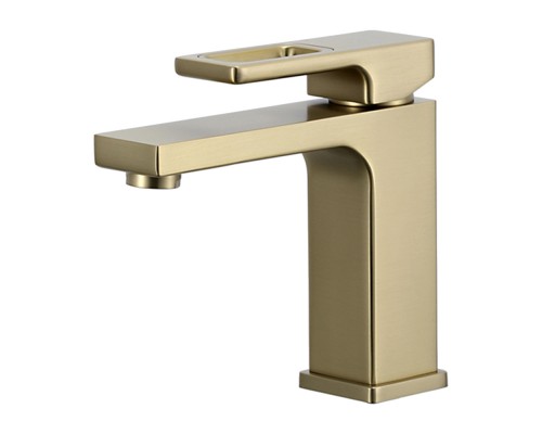 Смеситель для раковины Gappo G17-3 G1017-3 золотой сатин