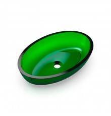 Knief Oval Shape Раковина накладная 55x37x13см., без отв., из полимерного материала, цвет: Malachit # 090. 70201090