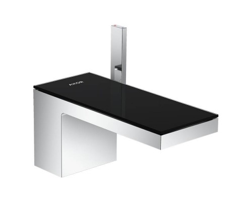 Axor MyEdition Смеситель для раковины 70, на 1 отв., излив 200мм, с донным клапаном, цвет: хром/черное стекло. 47010600 Axor MyEdition Смеситель для раковины 70, на 1 отв., излив 200мм, с донным клапаном, цвет: хром/черное стекло. 47010600