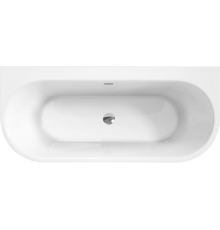 Акриловая ванна BelBagno BB711-1550-700 155x70 см, овальная, со сливом-переливом, с донным клапаном