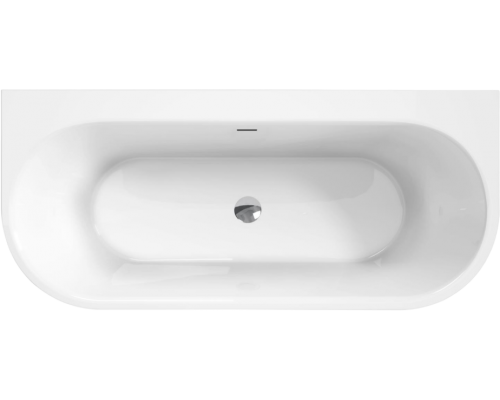 Акриловая ванна BelBagno BB711-1550-700 155x70 см, овальная, со сливом-переливом, с донным клапаном