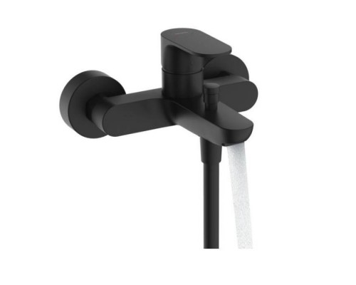 Hansgrohe Rebris S Смеситель для ванны, настенный, цвет: черный матовый. 72440670 Hansgrohe Rebris S Смеситель для ванны, настенный, цвет: черный матовый. 72440670