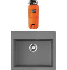 Комплект Мойка Omoikiri Daisen 60-GR leningrad grey + Измельчитель Nagare slim 900