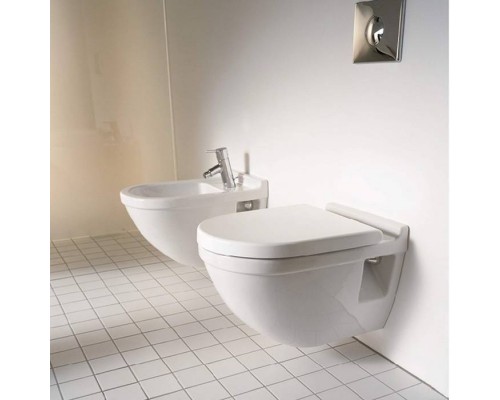 Duravit Starck 3 Унитаз подвесной (без крепления) 54х36 см горизонтальный слив 6л, цвет: белый. 2201090000