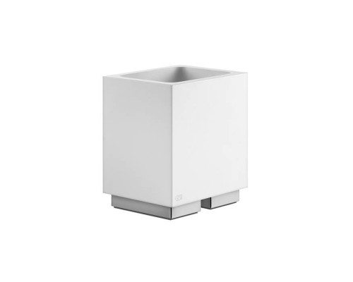 Gessi Rettangolo Стакан настольный, цвет: хром/белый. 20831#031 Gessi Rettangolo Стакан настольный, цвет: хром/белый. 20831#031