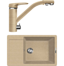 Комплект Мойка кухонная Lava L8.DUN dune + Смеситель SG05 DUN dune