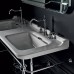 Kerasan Waldorf Раковина 150х55 см, 3 отв., двойная, керамическая, цвет: белый/хром. 4143K1bi/cr*3