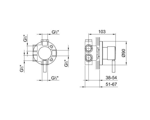 Fantini Nostromo Переключатель на 3 потока, 1/2'', цвет: хром. 19 00 1679A, 50 02 1679B Fantini Nostromo Переключатель на 3 потока, 1/2'', цвет: хром. 19 00 1679A, 50 02 1679B