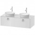 Duravit White Tulip Тумбочка подвесная 130x55х40.8см., 2 раковины, 1 ящик с ручкой, цвет: белый высокоглянцевый. WT4983B8585,  2362430079